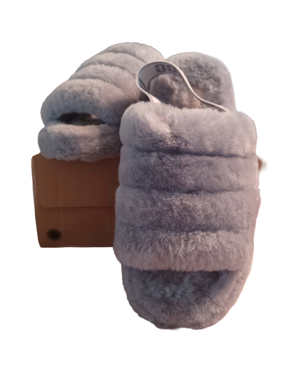 UGG FLUFF YEAH SLIDE SLIPPERS SIZE 9 IN BOX